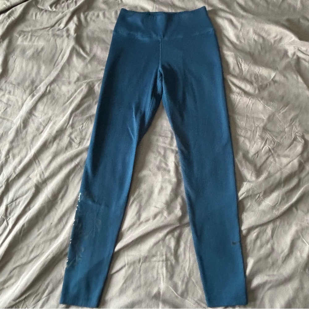 Nike Therma-fit One Leggings Women’s Size Small Cold Weather Teal Blue Green LN
